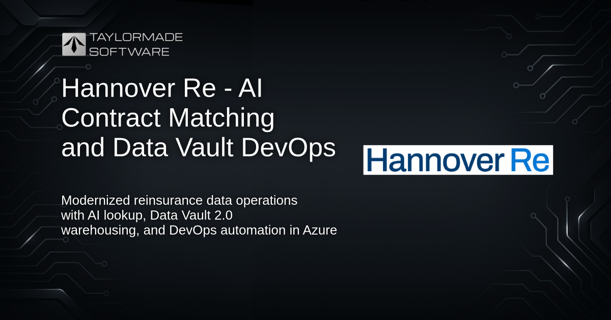 Hannover Re - AI Expert System For Contract Matching and Data Vault DevOps